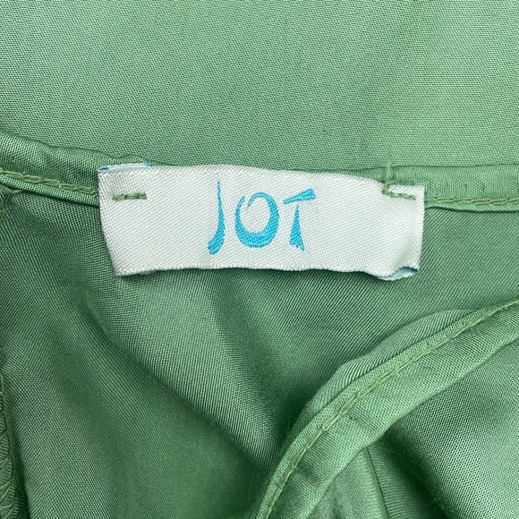 Just One Thing Italian Silk Relaxed Sleeveless Swing Slip Maxi Dress Green OS - Picture 6 of 7